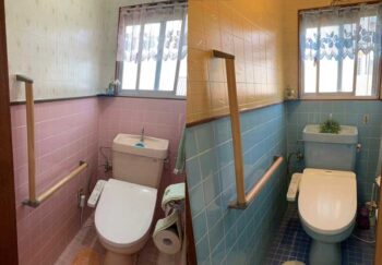西尾市:トイレと玄関に手すりを設置したバリアフリーリフォーム